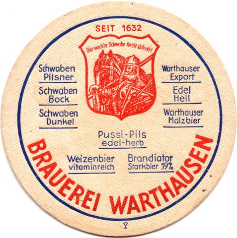 warthausen bc-bw warthauser rund 2b (215-o seit 1632-blaurot)